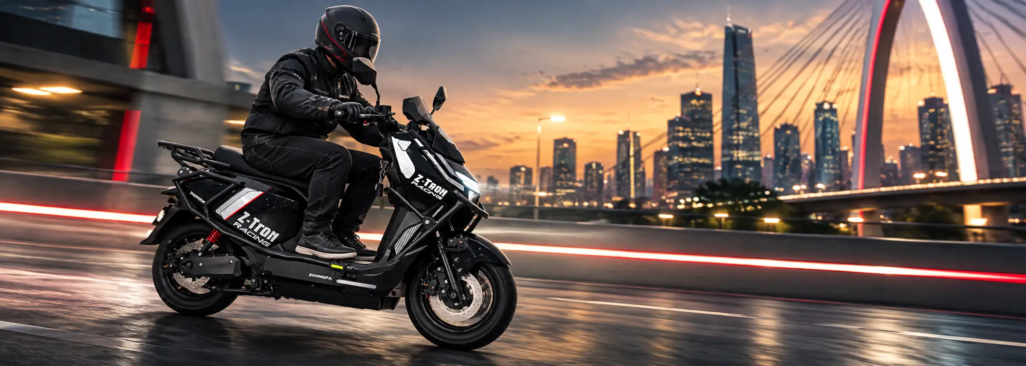 A biker riding Z-Tron bike